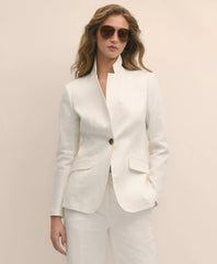 Linen One-Button Notch Lapel Jacket | Brooks Brothers