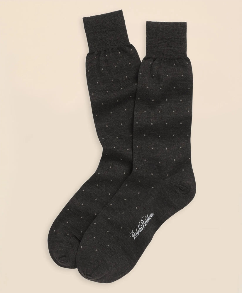 Merino Wool Big Dot Crew Socks | Brooks Brothers