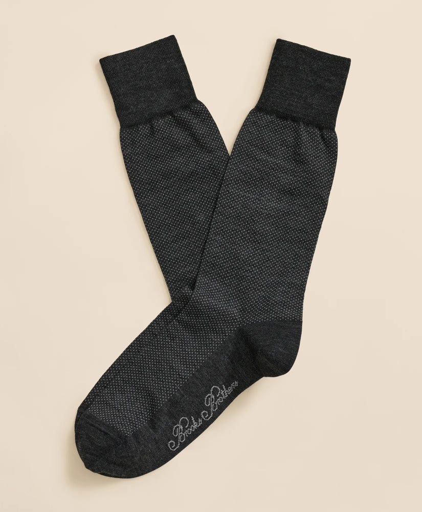 Merino-Wool-Blend Mini Dot Socks | Brooks Brothers