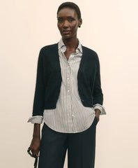 Wool-Cashmere Blend Cropped Cardigan | Brooks Brothers