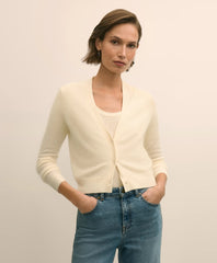 Wool-Cashmere Blend Cropped Cardigan | Brooks Brothers