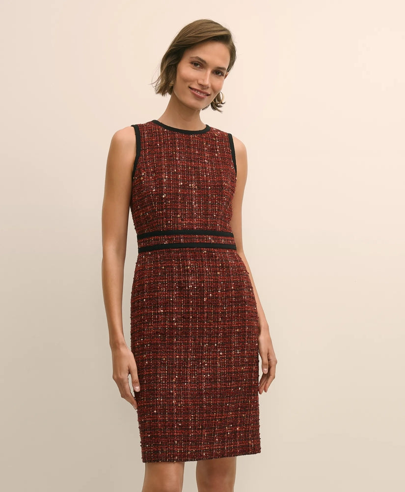 Boucle Tipped Sheath Dress | Brooks Brothers