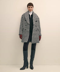 Oversized Wool Houndstooth Coat | Brooks Brothers