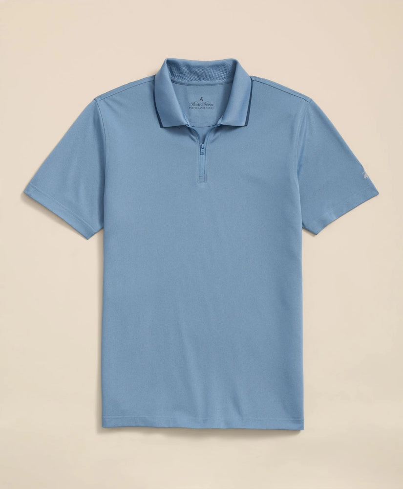 Performance Series Quarter-Zip Pique Polo Shirt | Brooks Brothers