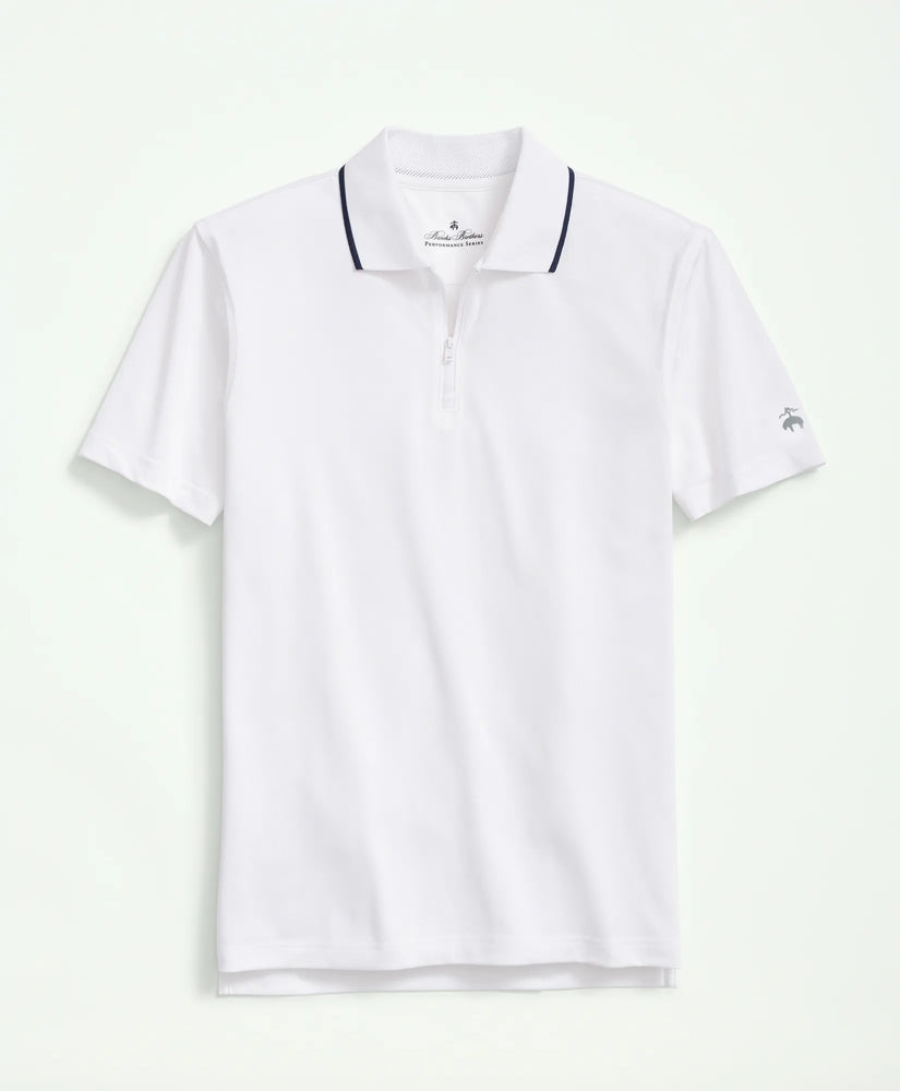 Performance Series Quarter-Zip Pique Polo Shirt | Brooks Brothers