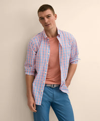 Performance Series Stretch Polo Button-Down Collar, Check Sport Shirt | Brooks Brothers