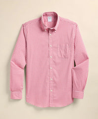 Performance Series Stretch Polo Button-Down Collar, Gingham Sport Shirt | Brooks Brothers
