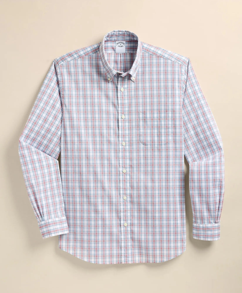 Performance Series Stretch Polo Button-Down Collar, Tartan Sport Shirt | Brooks Brothers