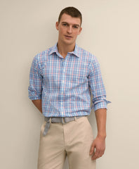 Performance Series Stretch Spread Collar, Gingham Sport Shirt | Brooks Brothers