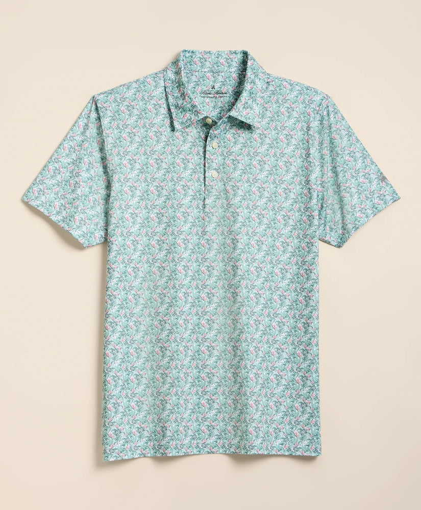 Performance Series Vintage Tropical Motif Polo Shirt | Brooks Brothers