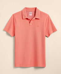 Cotton Pique Garment-Dyed Johnny Collar Polo Shirt | Brooks Brothers