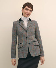 Plaid Shetland Wool Riding Jacket | Brooks Brothers