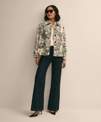 Relaxed Cotton Twill Floral Jacket | Brooks Brothers