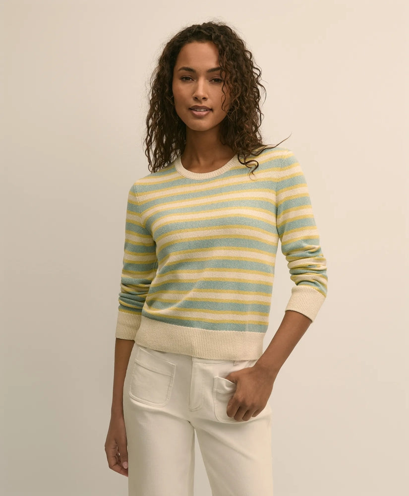 Silk Blend Relaxed Stripe Sweater | Brooks Brothers