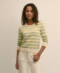 Silk Blend Relaxed Stripe Sweater | Brooks Brothers