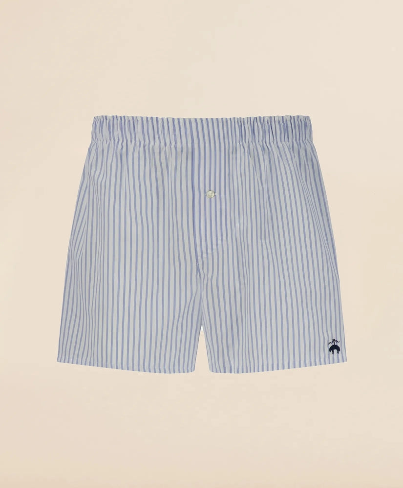 Slim Fit Cotton Broadcloth Striped Boxers | Brooks Brothers
