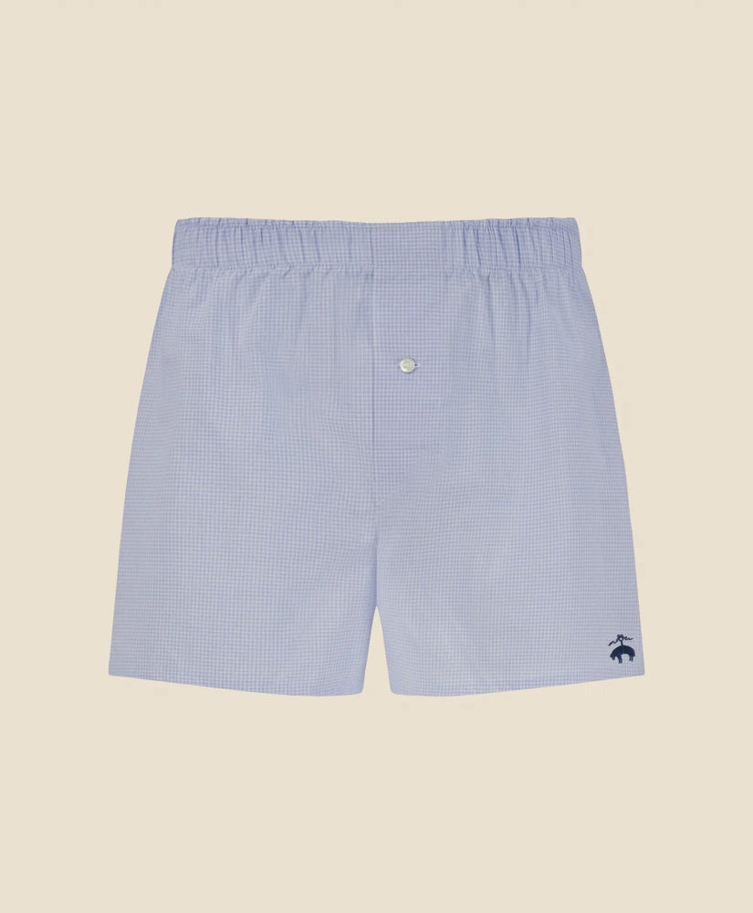 Slim Fit Cotton Broadcloth Windowpane Boxers | Brooks Brothers