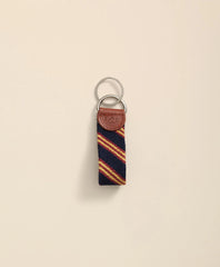 Smathers & Branson Needlepoint Rep Stripe Key Fob | Brooks Brothers