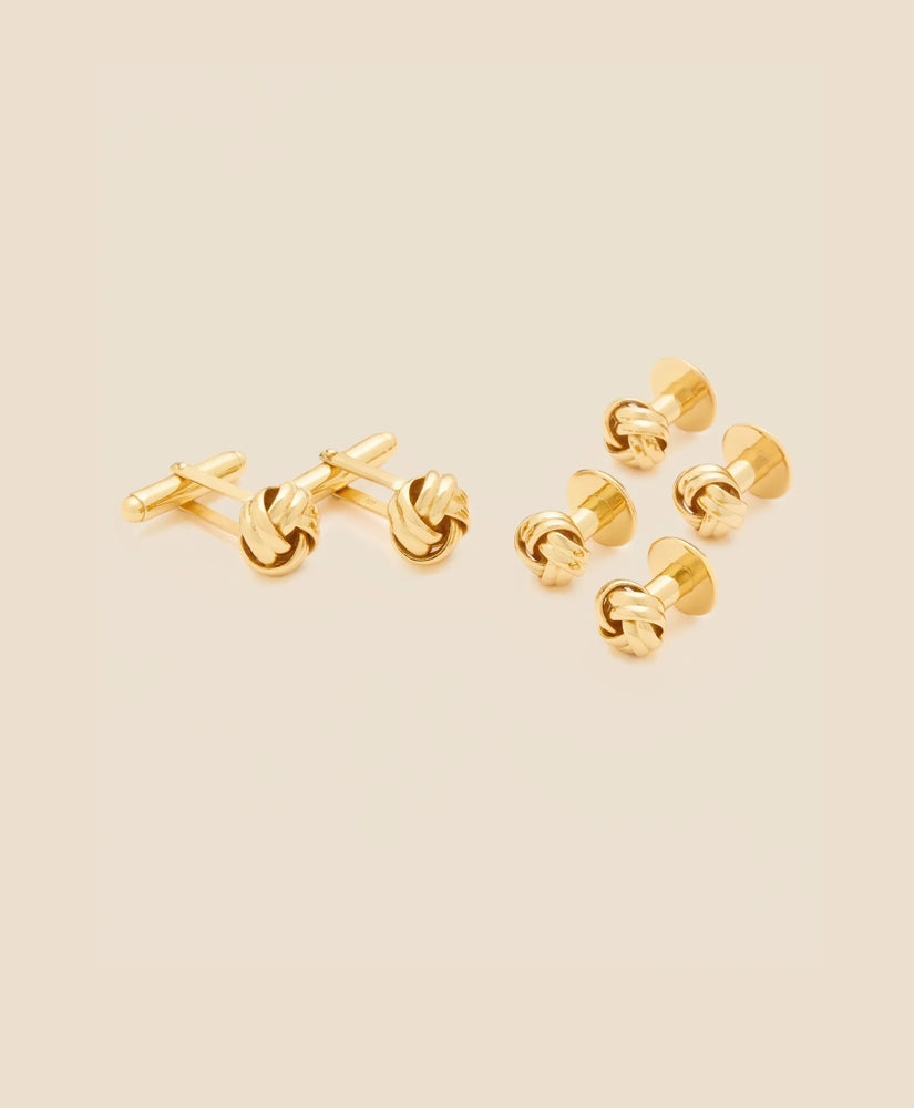 Sterling Silver Gold-Plated Knot Cufflinks | Brooks Brothers