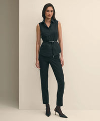 The Essentials Brooks Brothers Stretch Wool Slim Crop Pants | Brooks Brothers