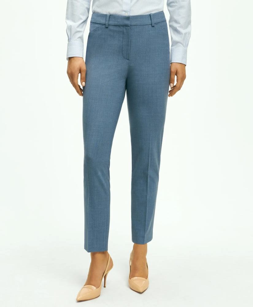The Essentials Brooks Brothers Stretch Wool Slim Crop Pants | Brooks Brothers