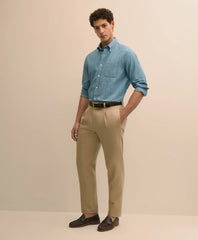 The Pleated Linen-Cotton Pants | Brooks Brothers