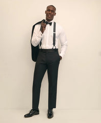 Traditional Fit Merino Wool Twill 1818 Tuxedo Pants | Brooks Brothers
