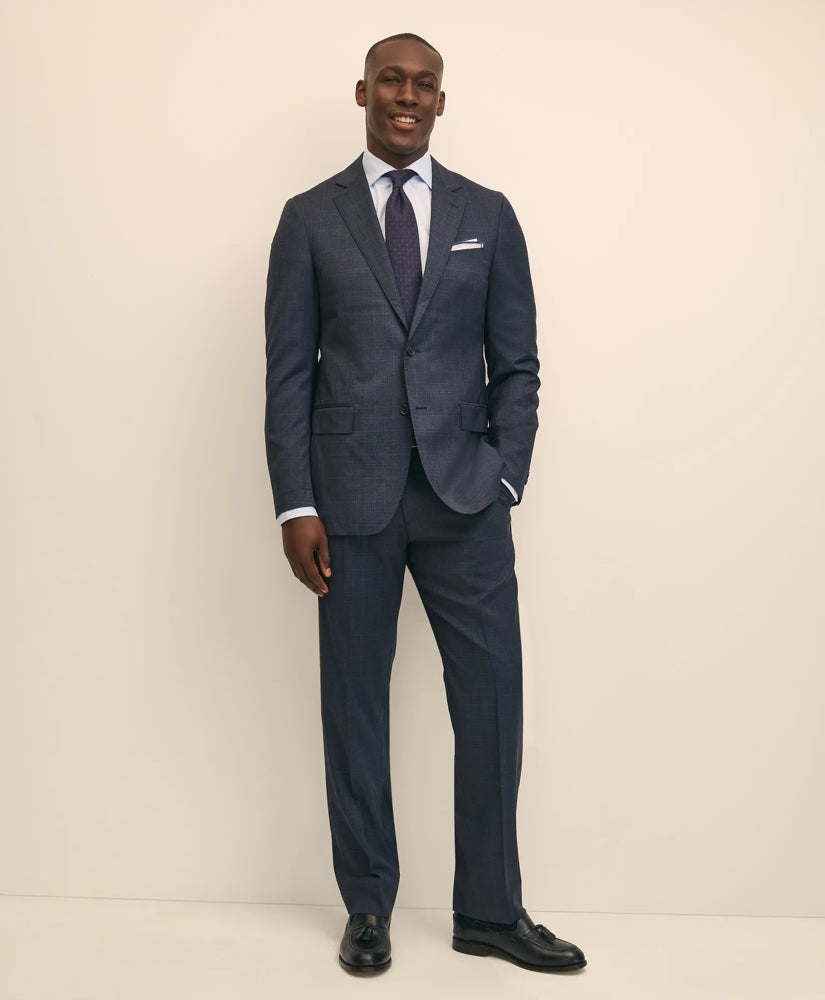 Traditional Fit Wool Windowpane 1818 Suit | Brooks Brothers