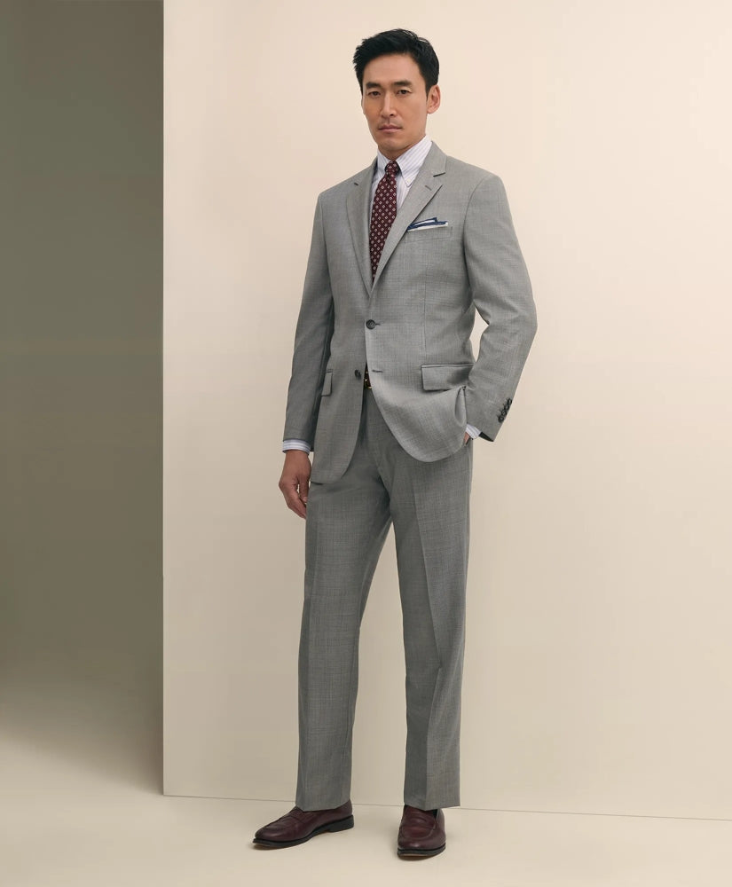 Traditional Fit  Wool Sharkskin 1818 Suit | Brooks Brothers