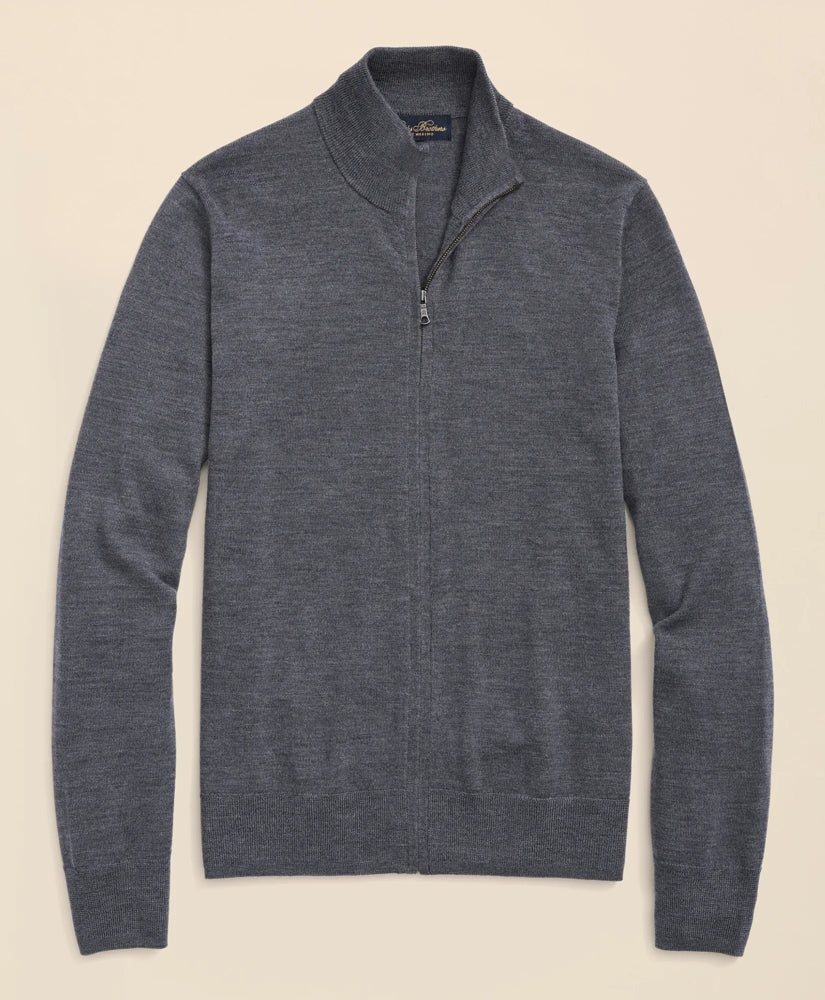 Ultimate Merino Wool Full Zip Sweater | Brooks Brothers