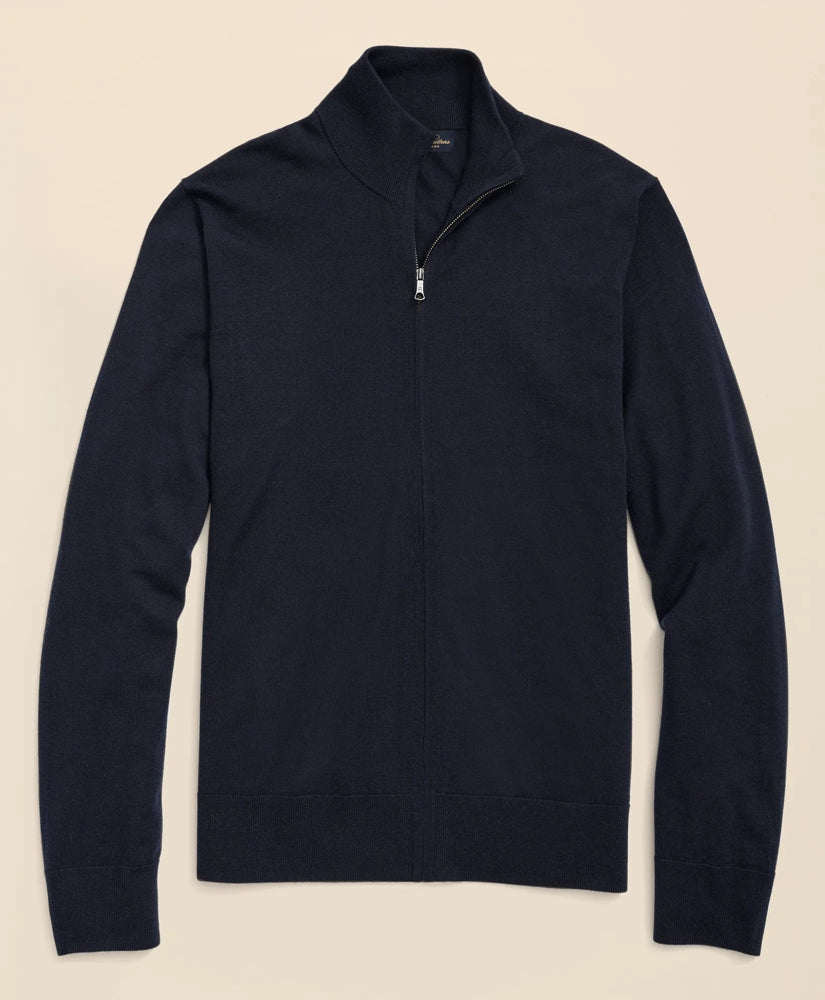 Ultimate Merino Wool Full Zip Sweater | Brooks Brothers