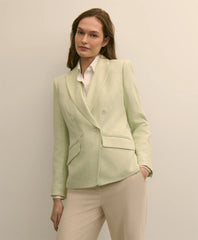 Viscose Melange Tweed Double-Breasted Jacket | Brooks Brothers