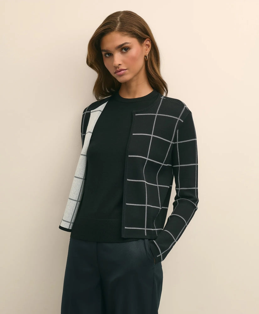 Windowpane Open Cardigan | Brooks Brothers