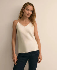 V-Neck Camisole in Washable Silk Charmeuse | Brooks Brothers