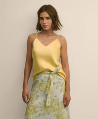 V-Neck Cami in Washable Silk Charmeuse | Brooks Brothers