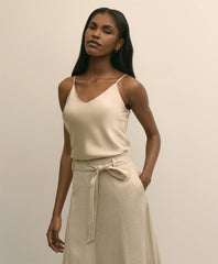 V-Neck Cami in Washable Silk Charmeuse | Brooks Brothers