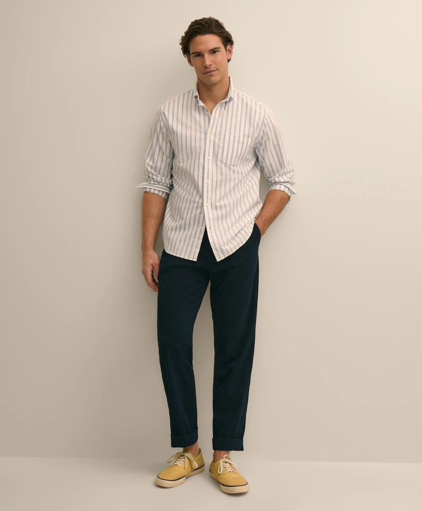 Washed Cotton Seersucker Pants | Brooks Brothers