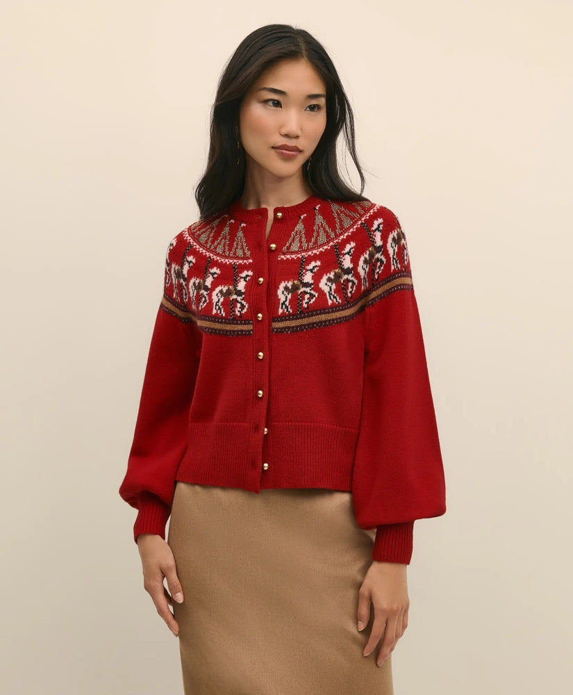 Women's Lunar New Year Merino-Wool-Blend Cardigan | Brooks Brothers