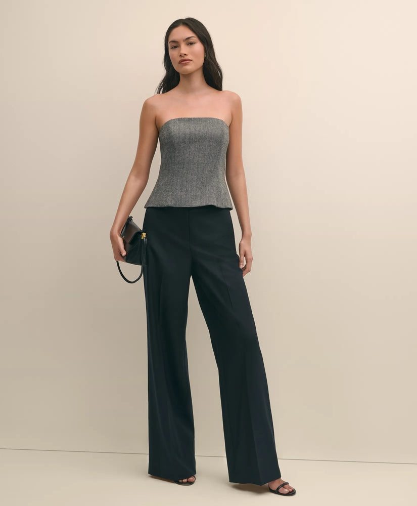 Wool-Blend Herringbone Bustier | Brooks Brothers