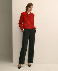Wool Blend High-Waisted Wide-Leg Pant | Brooks Brothers