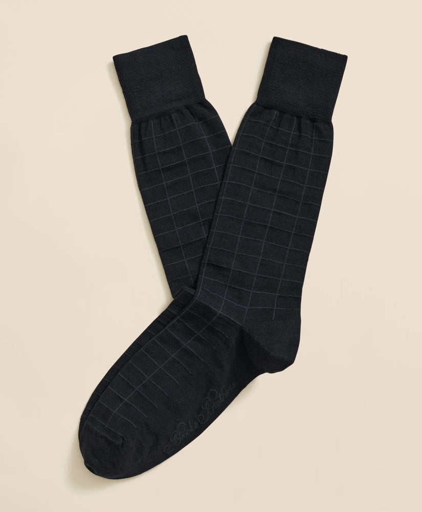 Wool-Blend Windowpane Socks | Brooks Brothers