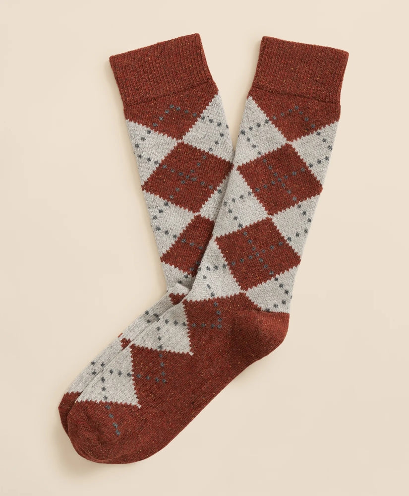 Wool-Silk Blend Argyle Socks | Brooks Brothers