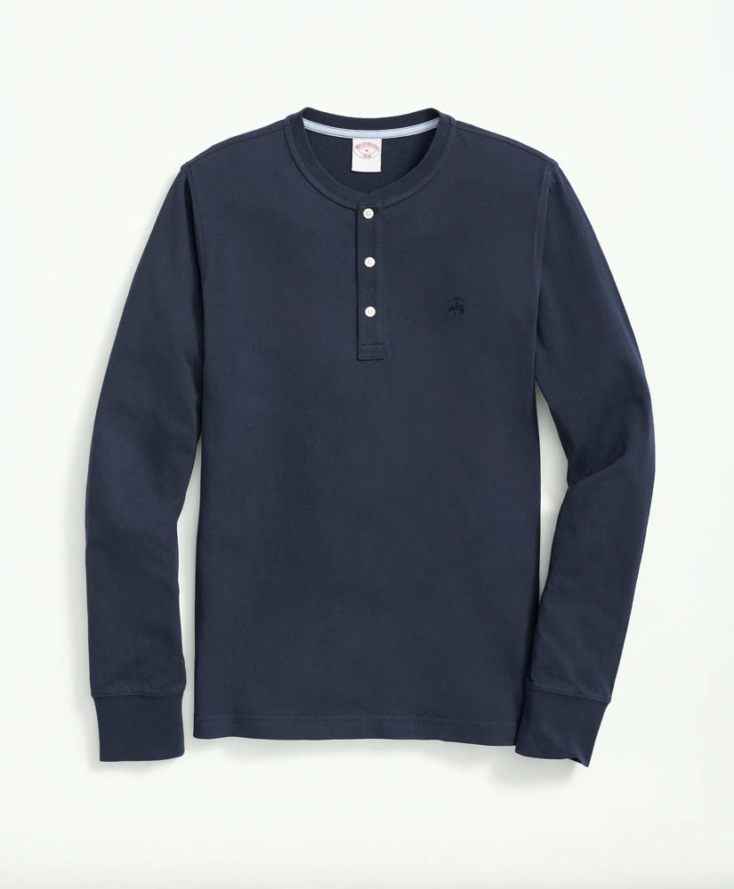 Cotton Henley Long-Sleeve T-Shirt | Brooks Brothers