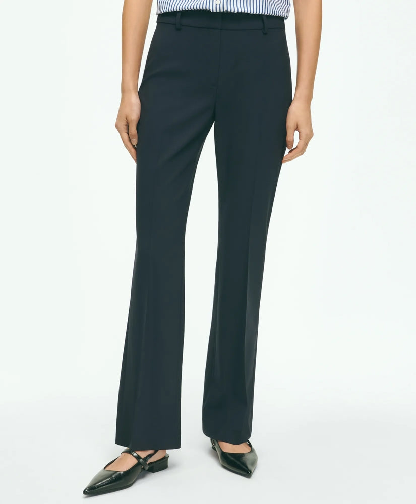 The Essentials Brooks Brothers Stretch Wool Flare Leg Trousers | Brooks Brothers