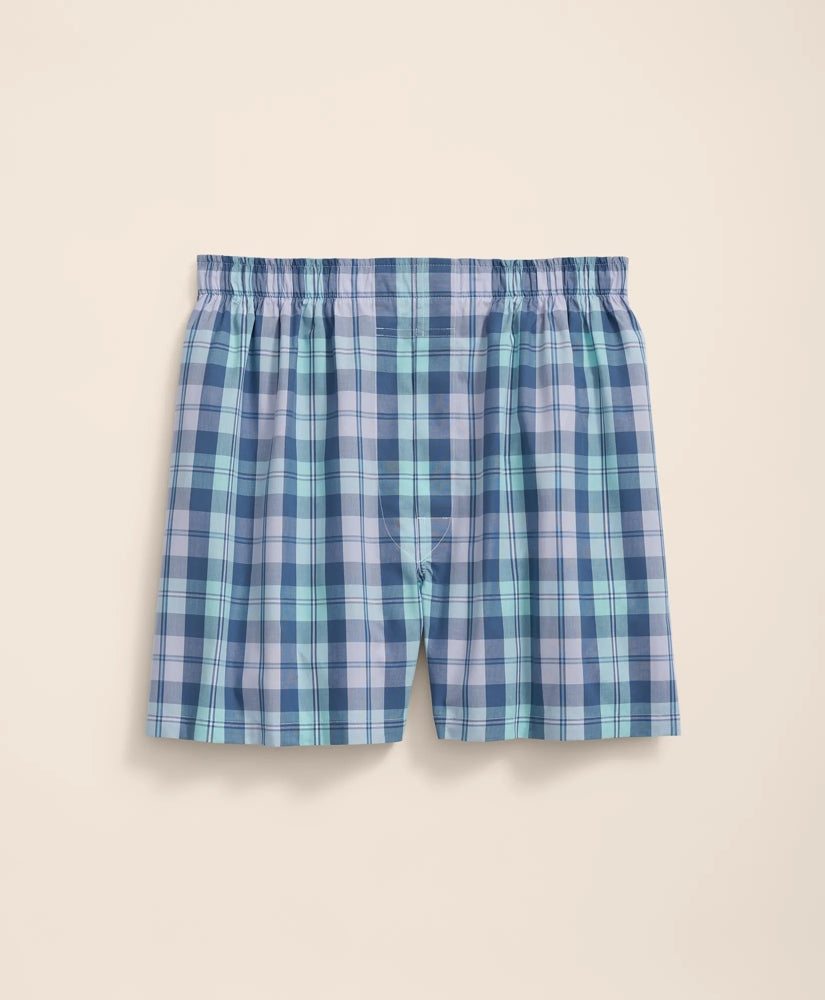 Cotton Broadcloth Bold Plaid Boxers | Brooks Brothers