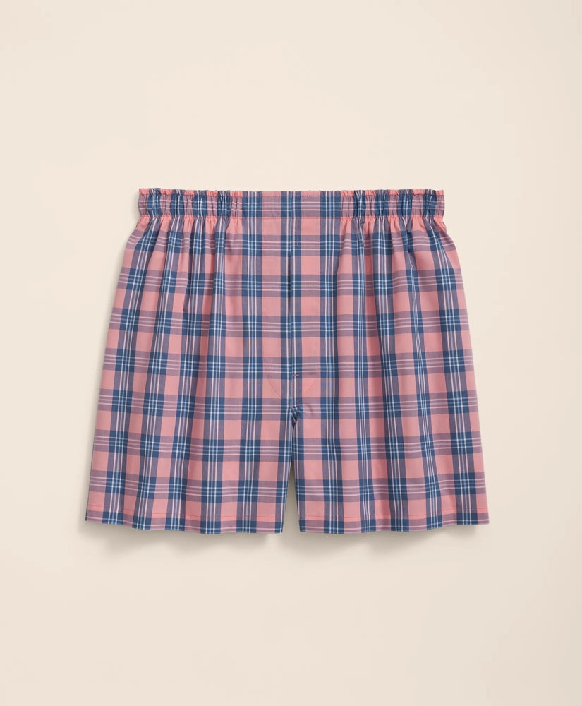 Cotton Broadcloth Plaid Boxers | Brooks Brothers
