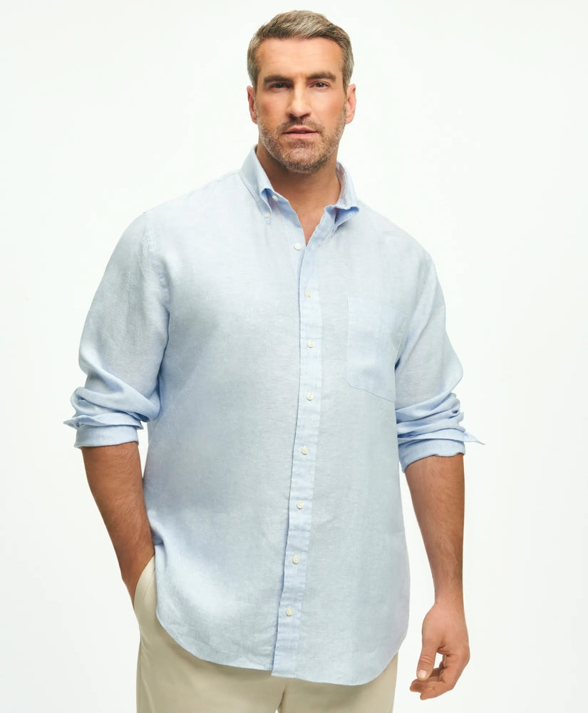 Big & Tall Sport Shirt, Irish Linen | Brooks Brothers