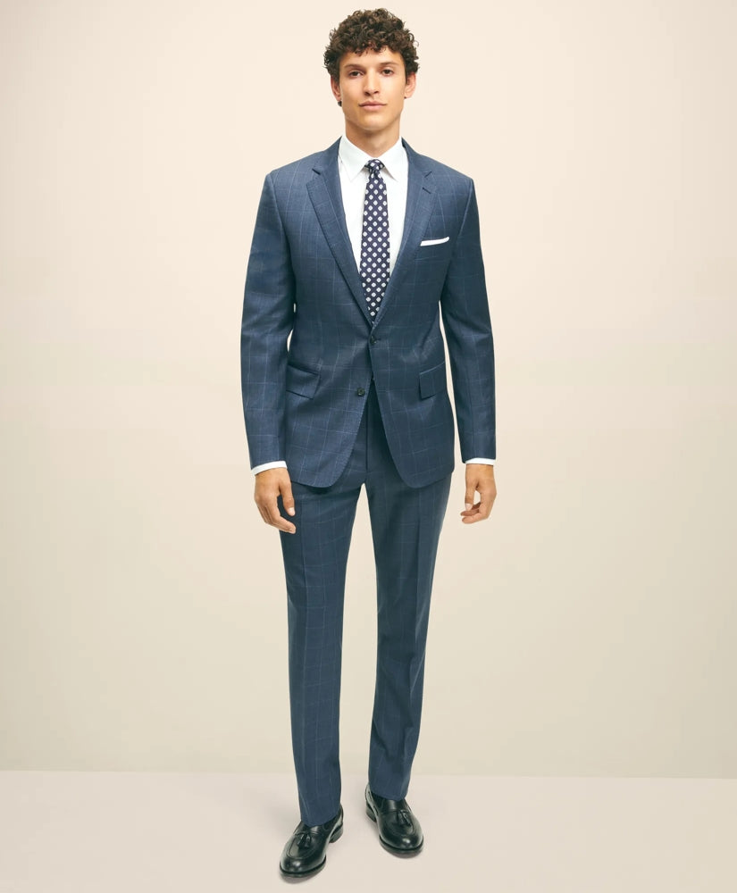 Classic Fit Wool Windowpane 1818 Suit | Brooks Brothers