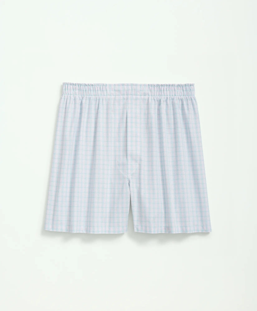 Cotton Broadcloth Multi Checked Boxers | Brooks Brothers