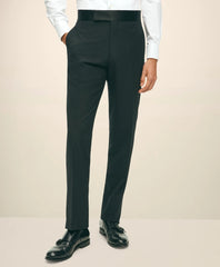 Black Fleece Tuxedo Pants in Wool-Silk | Brooks Brothers